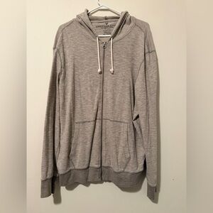 American Eagle Taupe Zip Up Hoodie XXL Classic Fit Casual